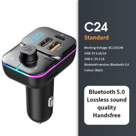 The New Dual USB Car Charger FM Transmitter Bluetooth Adapter Wireless Handsfree Stereo Mp3 Player Colorful Lights FM Modulator