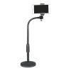 5 Core Gooseneck Phone Holder Stand for Desk Table Flexible Arm with Anti-Skid Round Base , Cell Phones Mount Clamp Compatible with iPhone Samsung