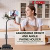 5 Core Gooseneck Phone Holder Stand for Desk Table Flexible Arm with Anti-Skid Round Base , Cell Phones Mount Clamp Compatible with iPhone Samsung