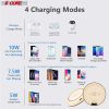 Wireless Fast Charger Pad Qi 15W Boost Charge for iPhone Samsung Slim Wire Less Charging USB-C 2020 White 5 Core cell phone accessories CDKW04 W