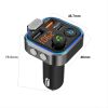 Car LED Wireless 5.0 FM Digital Display Adaptor For Radio Receiver Transmitter; Type-C; PD 20W+ QC 3.0; Fast USB Charging; Handsfree Calling MP3 Audio