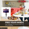 5 Core Gooseneck Phone Holder Stand for Desk Table Flexible Arm with Anti-Skid Round Base , Cell Phones Mount Clamp Compatible with iPhone Samsung