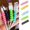6pcs Charger Cable Saver Protector Spiral Tube Wire Management Organizer Protective Cord Sleeve For All Cell Phones; Computers And Charger