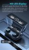 M10 Wireless Earbuds Bluetooth 5.1 Earphones IPX7 Waterproof with LCD Display Charging Case;  9D Noise Reduction;  220H Call Time;  Black