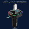 FM Transmitter Handsfree Lossless MP3 Player Dual TF Card U Disk Charger Bluetooth-compaitable 5.0 Radio Modulator Car Kit