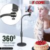 5 Core Gooseneck Phone Holder Stand for Desk Table Flexible Arm with Anti-Skid Round Base , Cell Phones Mount Clamp Compatible with iPhone Samsung