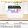 UV Light Sanitizer Box Portable 10W Phone Wireless Charging Disinfection Lamp with Aroma Diffuser Sterilizing Box For Jewelry Watch Wallet Keys