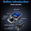 1.8 Inch Color Display Bluetooth FM Transmitter Wireless Car FM Modulator Mp3 Player Car Kit Handsfree QC3.0 Car Charger