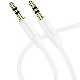 Universal Audio Cable 3.5 Male-to-male Mobile Phone Headset Audio Cable Aux Car-to-record Cable (Option: White-1.2M)