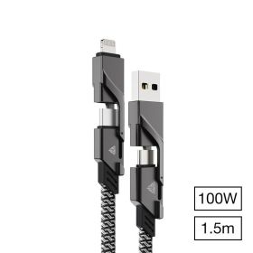 Notebook Fast Charge Data Cable Three-in-one PD (Option: Black-USB)