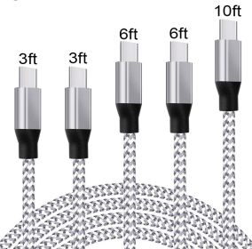 Mobile Phone USB Braided Nylon Charging Data Cable (Option: Greyish white-1M)