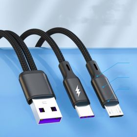 Two In One Data Cable For Android Charging Cable (Option: Android TYPEC-0.2mblack)