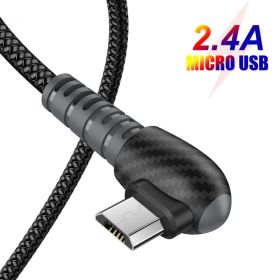 Double Bend High-end Carbon Fiber Fast Charge Data Cable (Option: Black-TYPEC 1m)