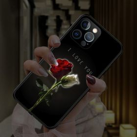 Rosette Incoming Light Emitting Phone Case (Option: Black-Macropore-IPhone XR)