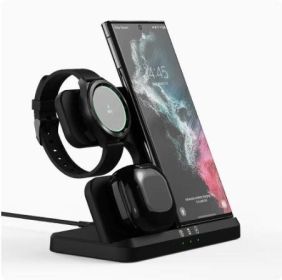 Vertical Wireless Charger Wireless Dock 3in1 Mobile Phone Headphone Charging Stand (Option: Ordinary edition)