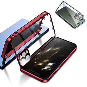 Compatible For Iphonexr Double-Sided Buckle Magneto Mobile Phone Case (Option: Red-IPhone XR)