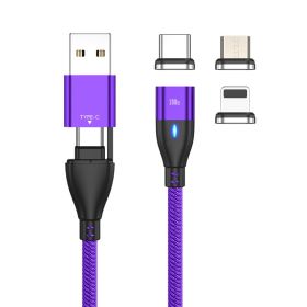 PD 100W Fast Charging Magnetic Data Cable 5A (Option: Purple-1.8M)