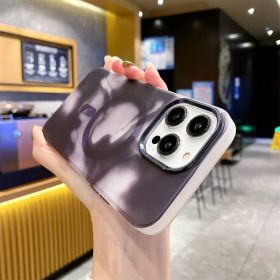Ink Color Oil Painting Magnetic Suction Phone Case (Option: Grey-IPhone13 pro max)
