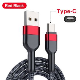 Nylon Braided Copper Super Fast Charging Cable (Option: Red-2m 5A Typec)