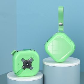 Telescopic 3-in-1 Data Cable Multifunctional Receiver Finger Buckle Bracket Quick Charging Wire (Color: Green)