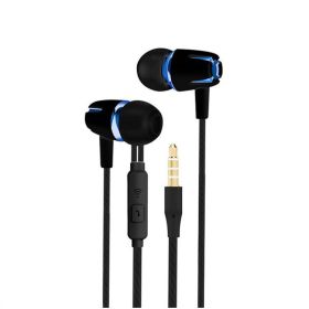 In-ear Wired Headset For Android Karaoke (Option: Black Blue)