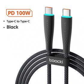 USB Type C To USB C Cable 100W 66W Fast Charging (Option: Black-1M-100w)