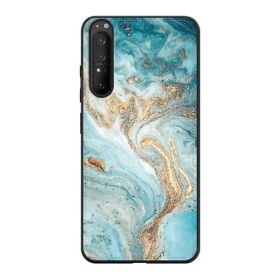 Protective Sleeve Silicone Anti-fall Soft Edge (Option: Gold powder blue-Sony xzp)