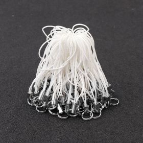 50 Piecespack Diy Colored Braid Double Circle Mobile Phone Sling Multi-color Ornament Toy Phone Case Sling (Option: White Cord-50 Piecesbag)