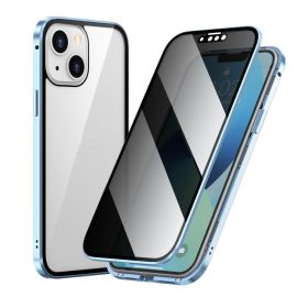 Privacy-proof Magneto Phone Case Double Sided Metal Frame (Option: Yuanfeng Blue-IPhone14ProMax)