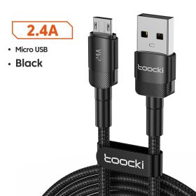 6A Fast Charging Mobile Phone Data Cable (Option: Black-Micro data line 0.5m)