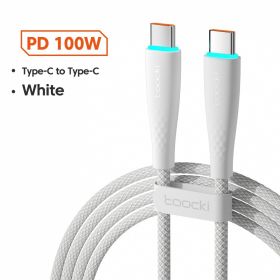 USB Type C To USB C Cable 100W 66W Fast Charging (Option: White-1M-100w)