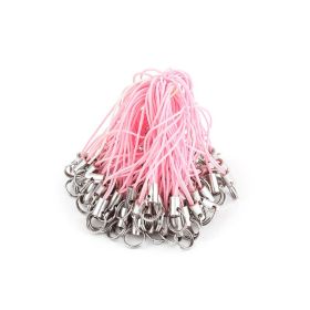 50 Piecespack Diy Colored Braid Double Circle Mobile Phone Sling Multi-color Ornament Toy Phone Case Sling (Option: Pink Cord-50 Piecesbag)
