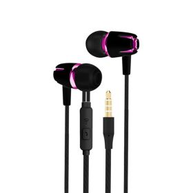 In-ear Wired Headset For Android Karaoke (Option: Black Rose Red)