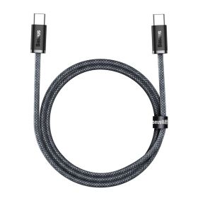 Suitable For Mobile Phone Tablet QC PD Fast Charge Transmission Braided Cable 100W (Option: Dark grey blue-1M)