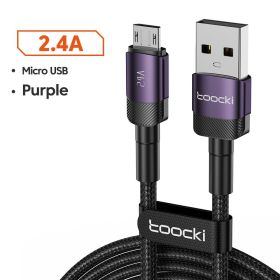 6A Fast Charging Mobile Phone Data Cable (Option: Black-Micro data line 2m)