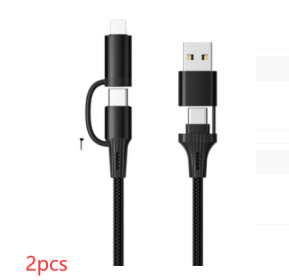 60W Multi-head Multifunctional Charging Cable (Option: Four in one-2PCS)