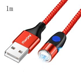Magnetic Fast Charging Mobile Phone Data Cable Three In One (Option: 1meter Red)