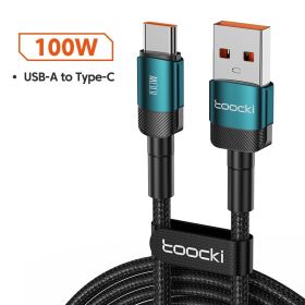 6A Fast Charging Mobile Phone Data Cable (Option: Black-100W data line 2m)
