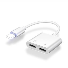Earphone Adapter 2-in-1 3.5mm Sound Card Audio Converter (Option: Two in one double flat mouth)