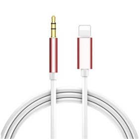Mobile Phone Audio Cable 35mm Vehicle-mounted Mobile Phone Audio Cable (Option: Pink-1 M)