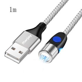 Magnetic Fast Charging Mobile Phone Data Cable Three In One (Option: 1meter silver)