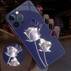 Rosette Incoming Light Emitting Phone Case (Option: Blue-Seminal aperture-IPhone XS)