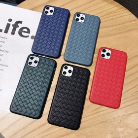 Fashion Woven Pattern Cooling Phone Case Soft Silicone Case For ; iPhone 11/12 Pro Max (Color: Royal Blue)