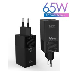 GAN 65W USB C Charger Quick Charge QC4.0 QC3.0 PD Type C Fast Charging For Macbook Pro iPhone Samsung (Plug: EU Plug)