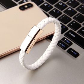 Bracelet Charger USB Charging Cable Data Charging Cord For IPhone14 13 Max USB C Cable For Phone Micro Cable (Color: White 20cm)
