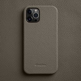 Melkco is suitable for Apple 13ProMax mobile phone case iPhone 14Plus leather 12 min anti slip fall cover (colour: Elephant Grey)