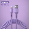 USB Cable For iPhone 14 13 12 11 Pro Max XR XS 8 7 6s 5s Fast Data Charging Charger USB Wire Cord Liquid Silicone Cable 1/1.5/2M