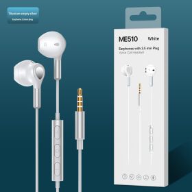 ME510 In-Ear Wired Headphones; Magnetic Noise Canceling For 3.5mm / Type-C Headphone Jack (Color: White)