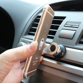 Phone Holder Car Magnetic Suction Mobile Phone Holder Home Office Table Desktop Phone Holder Car Holder (Color: Black)