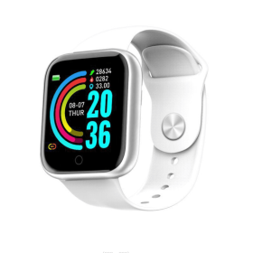 Women Smart Watch Message Reminder Men Smart Wristband Sport Bluetooth Watches Gift (Color: White)